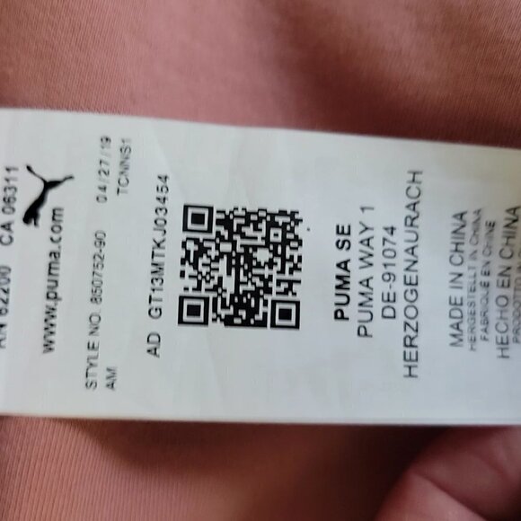 Puma Beige Peach Hoodie #84 Size S/P - Picture 7 of 8